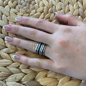 Silver ring (not sterling) size 7/7.5)